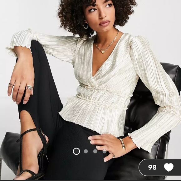 & other stories please wrap top in shiny off white, US 4 - Picture 6 of 6